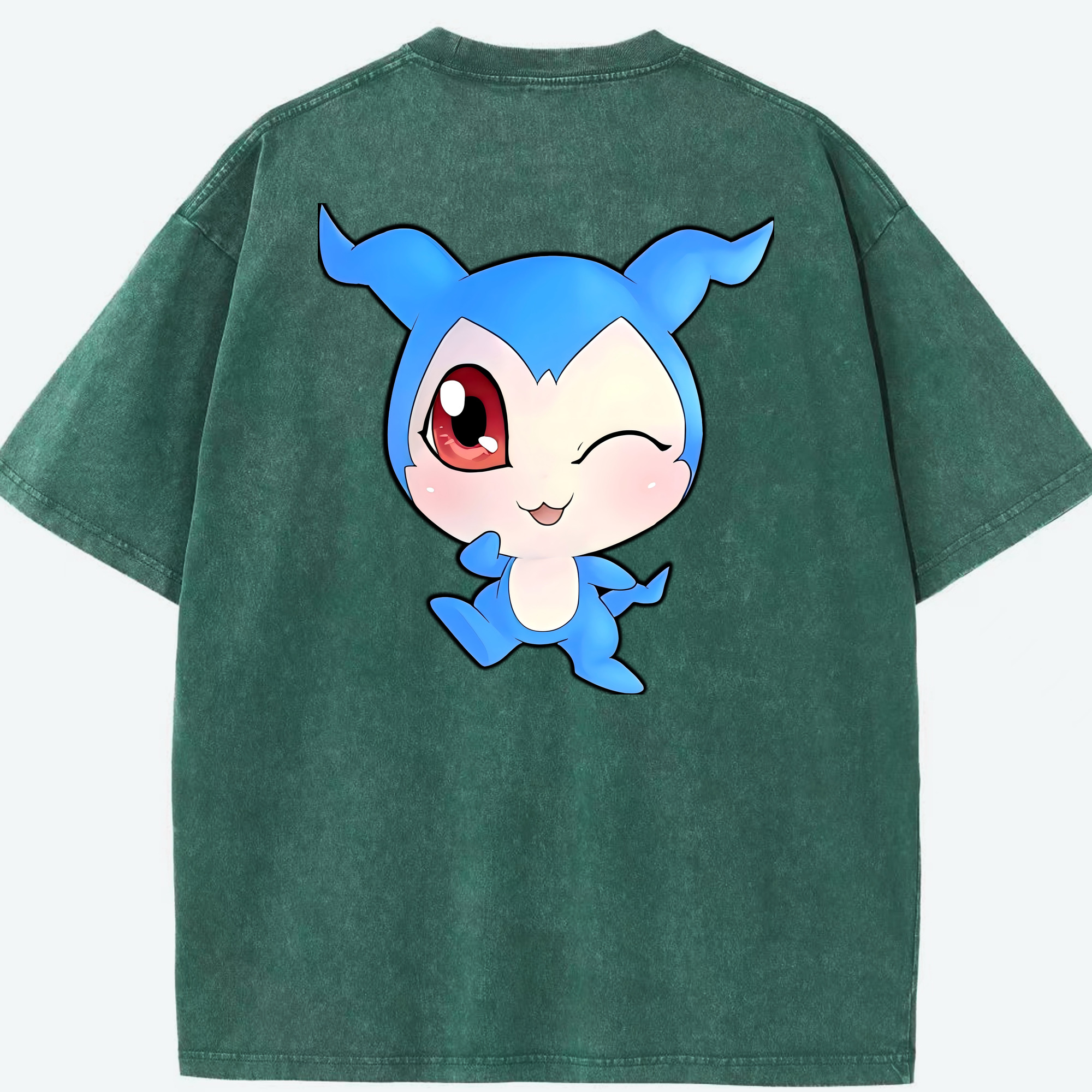（画像用） Digimon デジタルモンスター/デジモン 綿100% ヴィンテージ風 半袖Tシャツ（背面プリント）